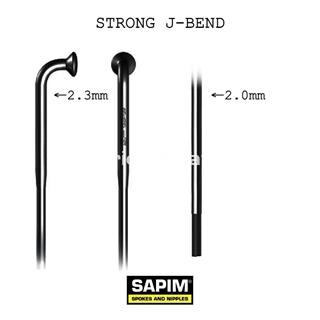 Radio Sapim Strong 14G - 2,35-2mm - Negro - J-Bend - Codo - Imagen 1